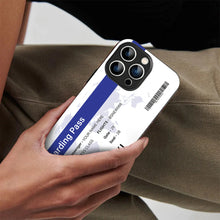 Bornstud Personalised my Boarding Pass Printed Case for iPhone 16 Pro Cobalt