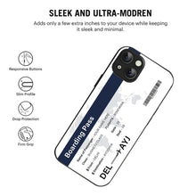 Bornstud Personalised my Boarding Pass Printed Case for iPhone 15 Ebony Clay
