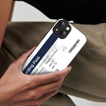Bornstud Personalised my Boarding Pass Printed Case for iPhone 15 Ebony Clay
