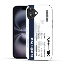 Bornstud Personalised my Boarding Pass Printed Case for iPhone 16 Ebony Clay