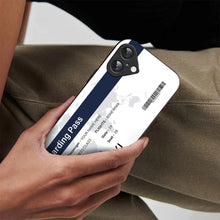 Bornstud Personalised my Boarding Pass Printed Case for iPhone 16 Ebony Clay