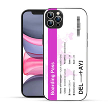 Bornstud Personalised my Boarding Pass Printed Case for iPhone 12 Pro Pinkish Purple