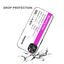 Bornstud Personalised my Boarding Pass Printed Case for iPhone 12 Pro Pinkish Purple