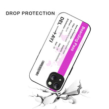 Bornstud Personalised my Boarding Pass Printed Case for iPhone 13 Pinkish Purple