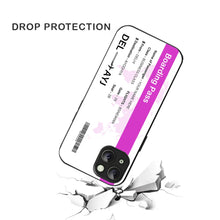 Bornstud Personalised my Boarding Pass Printed Case for iPhone 15 Pinkish Purple