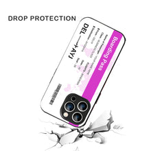 Bornstud Personalised my Boarding Pass Printed Case for iPhone 15 Pro Pinkish Purple