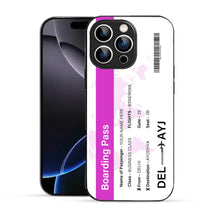Bornstud Personalised my Boarding Pass Printed Case for iPhone 16 Pro Pinkish Purple