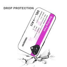 Bornstud Personalised my Boarding Pass Printed Case for iPhone 16 Pinkish Purple