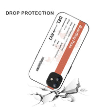 Bornstud Personalised my Boarding Pass Printed Case for iPhone 12 Orange Salmon