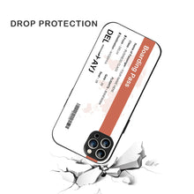 Bornstud Personalised my Boarding Pass Printed Case for iPhone 12 Pro Orange Salmon