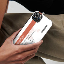 Bornstud Personalised my Boarding Pass Printed Case for iPhone 12 Pro Orange Salmon