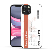 Bornstud Personalised my Boarding Pass Printed Case for iPhone 13 Orange Salmon