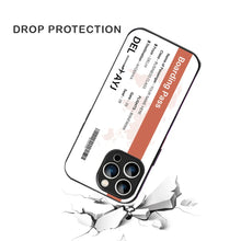 Bornstud Personalised my Boarding Pass Printed Case for iPhone 13 Pro Max Orange Salmon