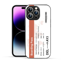 Bornstud Personalised my Boarding Pass Printed Case for iPhone 14 Pro Orange Salmon