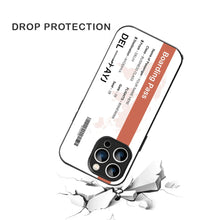 Bornstud Personalised my Boarding Pass Printed Case for iPhone 14 Pro Orange Salmon