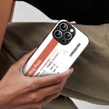 Bornstud Personalised my Boarding Pass Printed Case for iPhone 14 Pro Orange Salmon