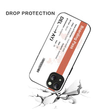 Bornstud Personalised my Boarding Pass Printed Case for iPhone 15 Orange Salmon
