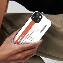 Bornstud Personalised my Boarding Pass Printed Case for iPhone 15 Orange Salmon