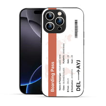 Bornstud Personalised my Boarding Pass Printed Case for iPhone 16 Pro Orange Salmon