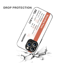 Bornstud Personalised my Boarding Pass Printed Case for iPhone 16 Pro Orange Salmon
