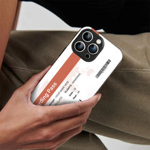 Bornstud Personalised my Boarding Pass Printed Case for iPhone 16 Pro Orange Salmon