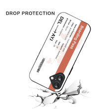 Bornstud Personalised my Boarding Pass Printed Case for iPhone 16 Orange Salmon