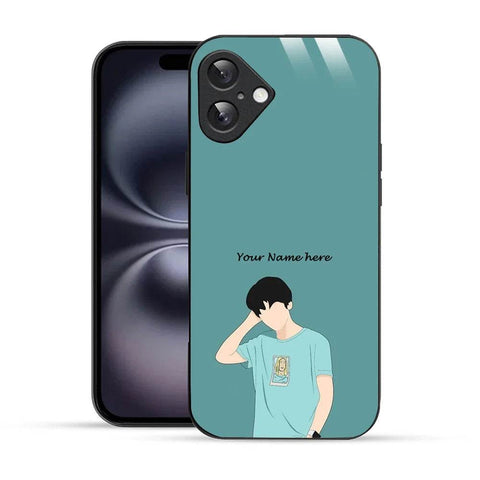 Bornstud Personalised my Name Printed Case for iPhone 16 Plus Blue - Bornstud
