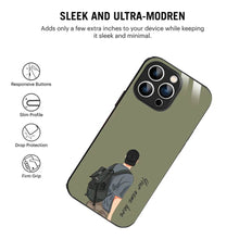 Bornstud Personalised my Name Printed Case for iPhone 15 Pro Max Brown Grey - Bornstud
