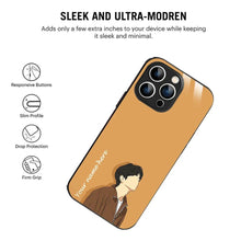 Bornstud Personalised my Name Printed Case for iPhone 15 Pro Max Sand Brown - Bornstud