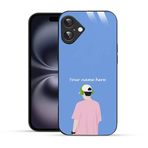 Bornstud Personalised my Name Printed Case for iPhone 16 Plus Pastel Blue - Bornstud