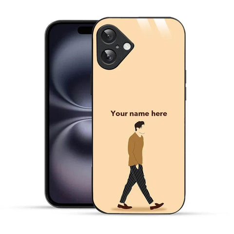 Bornstud Personalised my Name Printed Case for iPhone 16 Plus Light Peach - Bornstud