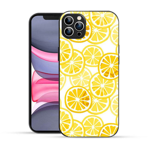 Bornstud Lemon Aesthetic iPhone 11 Pro Mobile Back Cover – 2D Glass Printed Elegance - Bornstud