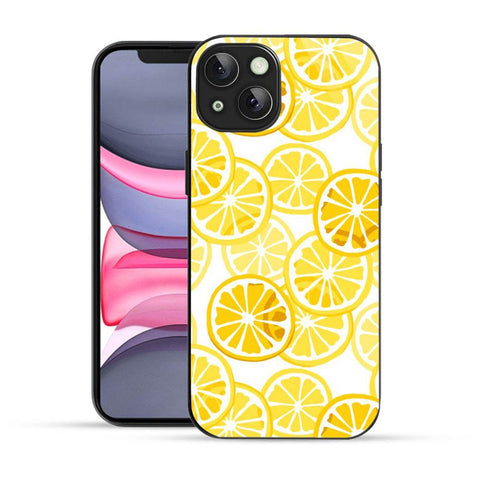 Bornstud Lemon Aesthetic iPhone 14 Mobile Back Cover – 2D Glass Printed Elegance - Bornstud