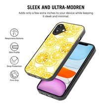 Bornstud Lemon Aesthetic iPhone 16 Plus Mobile Back Cover – 2D Glass Printed Elegance - Bornstud
