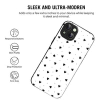 Bornstud Aesthetic Black Heart iPhone 14 Plus Mobile Back Cover – Premium Style & Protection - Bornstud