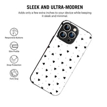 Bornstud Aesthetic Black Heart iPhone 15 Pro Mobile Back Cover – Premium Style & Protection - Bornstud