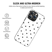 Bornstud Aesthetic Black Heart iPhone 16 Mobile Back Cover – Premium Style & Protection - Bornstud