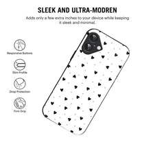 Bornstud Aesthetic Black Heart iPhone 16 Pro Mobile Back Cover – Premium Style & Protection - Bornstud