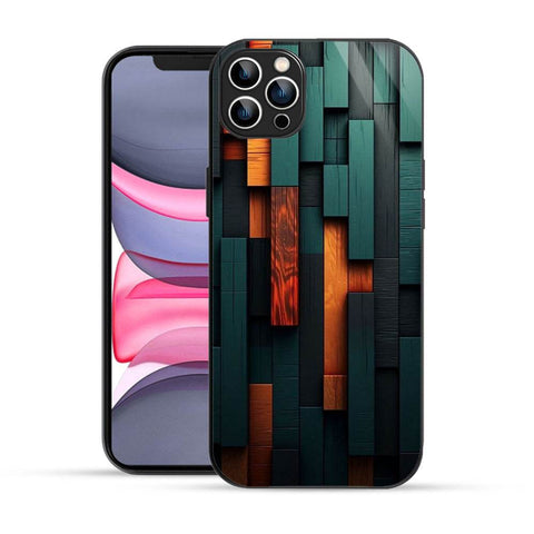 Bornstud Wooden design Mobile Cover for iPhone 12 Pro – Vibrant Elegance with Premium Protection - Bornstud