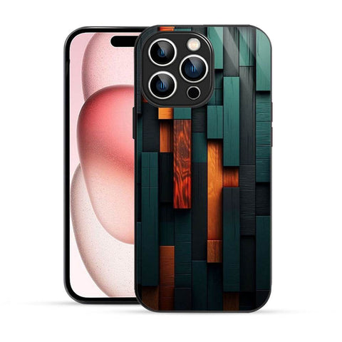 Bornstud Wooden design Mobile Cover for iPhone 15 Pro Max – Vibrant Elegance with Premium Protection - Bornstud