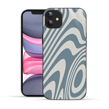 Bornstud Blue Curve Pattern Mobile Cover for iPhone 12 – Vibrant Elegance with Premium Protection - Bornstud