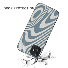 Bornstud Blue Curve Pattern Mobile Cover for iPhone 12 – Vibrant Elegance with Premium Protection - Bornstud