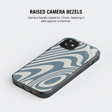 Bornstud Blue Curve Pattern Mobile Cover for iPhone 12 – Vibrant Elegance with Premium Protection - Bornstud