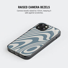 Bornstud Blue Curve Pattern Mobile Cover for iPhone 14 Plus – Vibrant Elegance with Premium Protection - Bornstud
