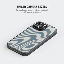 Bornstud Blue Curve Pattern Mobile Cover for iPhone 14 Pro – Vibrant Elegance with Premium Protection - Bornstud