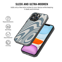 Bornstud Blue Curve Pattern Mobile Cover for iPhone 14 Pro – Vibrant Elegance with Premium Protection - Bornstud