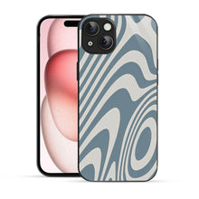 Bornstud Blue Curve Pattern Mobile Cover for iPhone 15 – Vibrant Elegance with Premium Protection - Bornstud