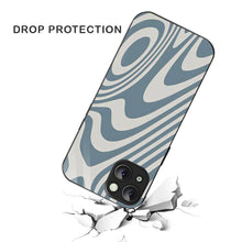 Bornstud Blue Curve Pattern Mobile Cover for iPhone 15 – Vibrant Elegance with Premium Protection - Bornstud