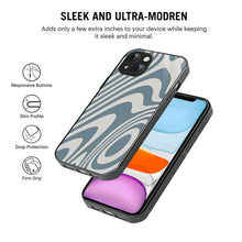 Bornstud Blue Curve Pattern Mobile Cover for iPhone 15 – Vibrant Elegance with Premium Protection - Bornstud