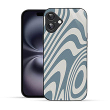 Bornstud Blue Curve Pattern Mobile Cover for iPhone 16 – Vibrant Elegance with Premium Protection - Bornstud